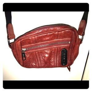 L.A.M.B. Red Leather cross body bag